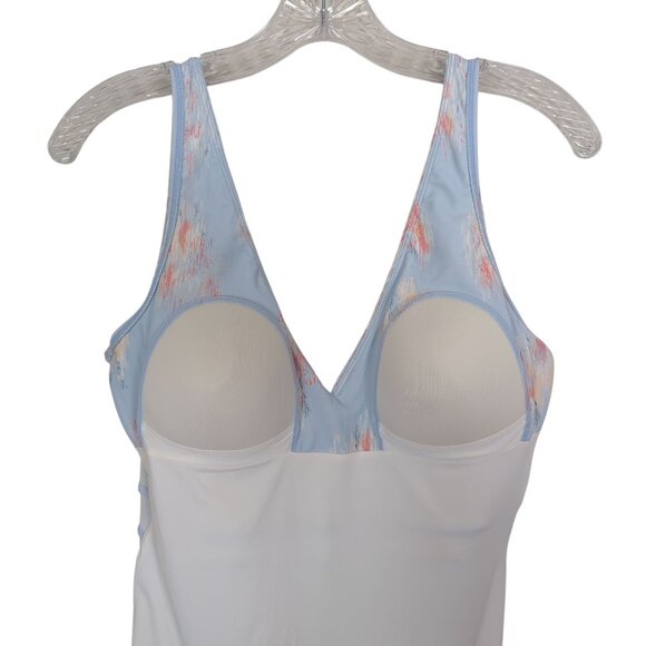 Summersalt One-Piece Women's Swimsuit 8 Abstract Pastel V-Neck Waist Tie Lined - Picture 9 of 16